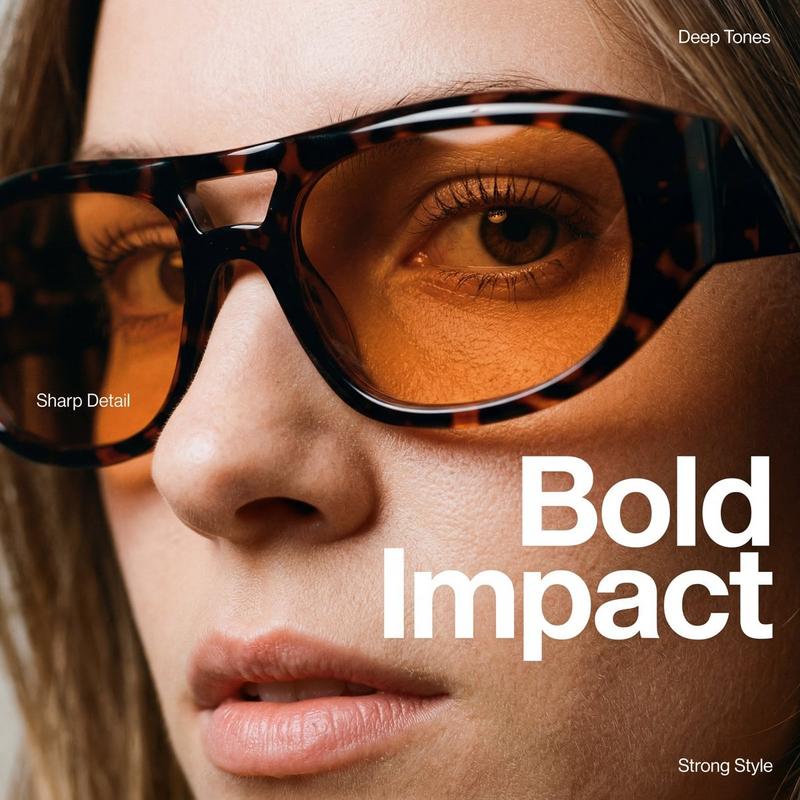 Amber Sunglasses Extreme Editorial Close-Up