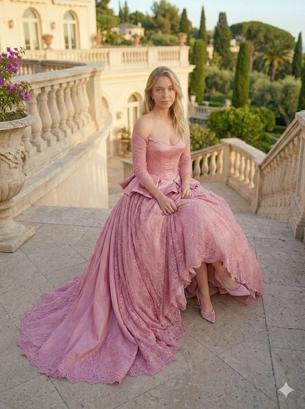 Dusty Mauve Villa Ball Gown Portrait