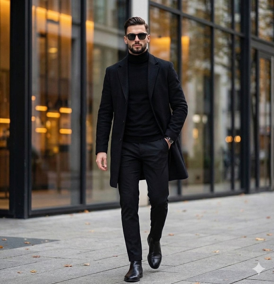 All-Black Winter Menswear Street Editorial