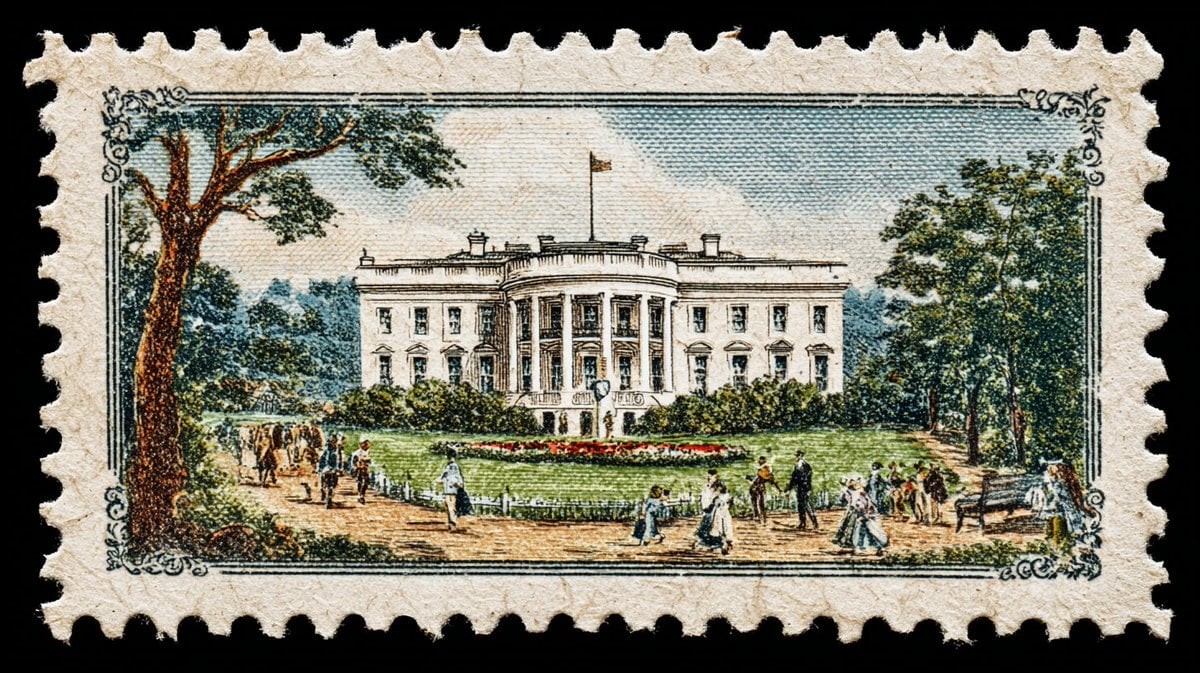 Vintage Capital Monument Postage Stamp