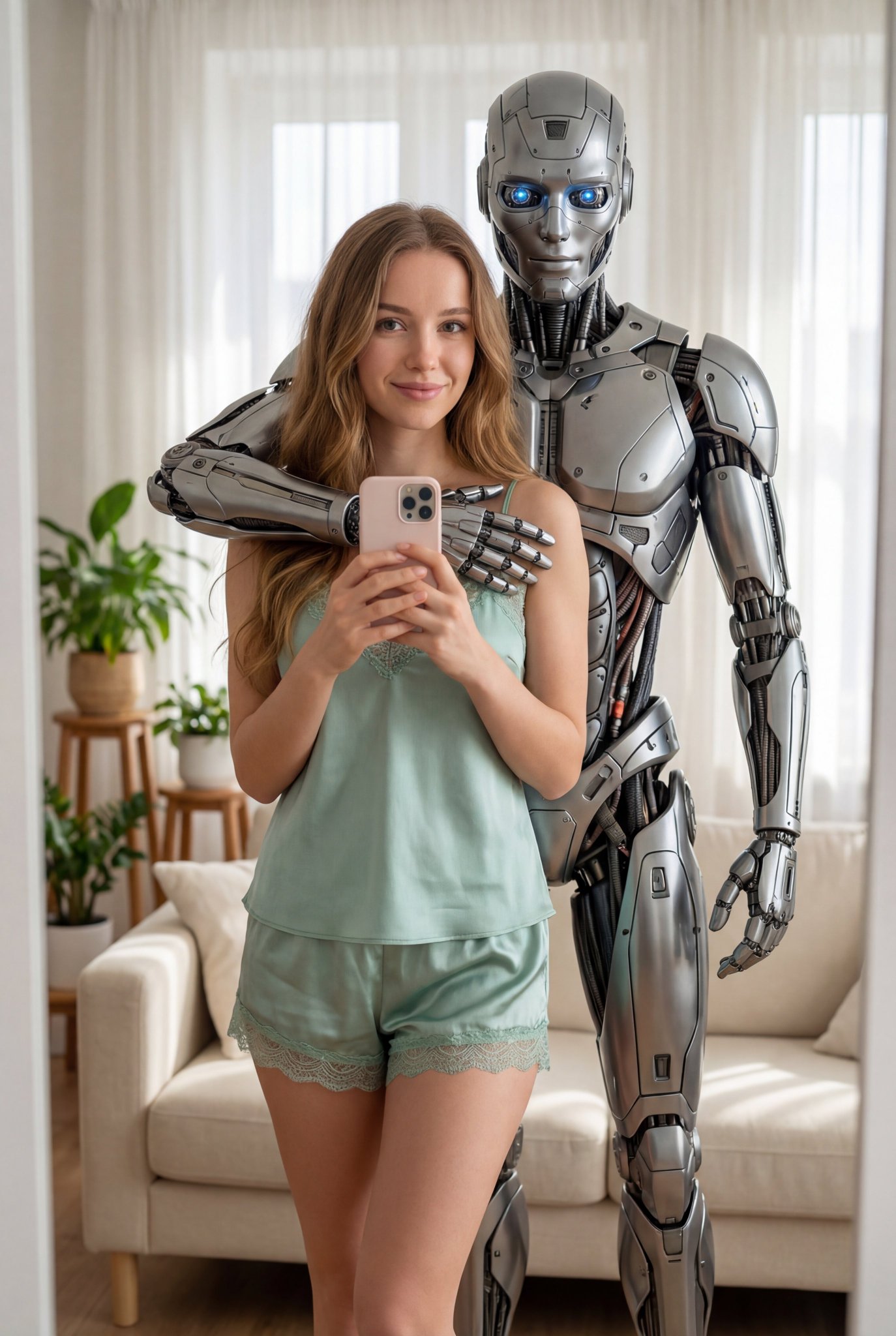 Heartwarming Moment with Robot