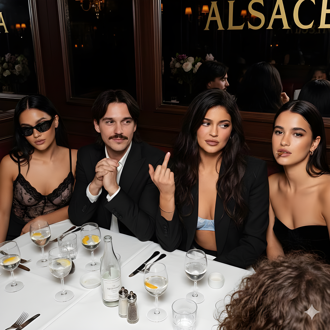 Group of Lively Fashionable Youth