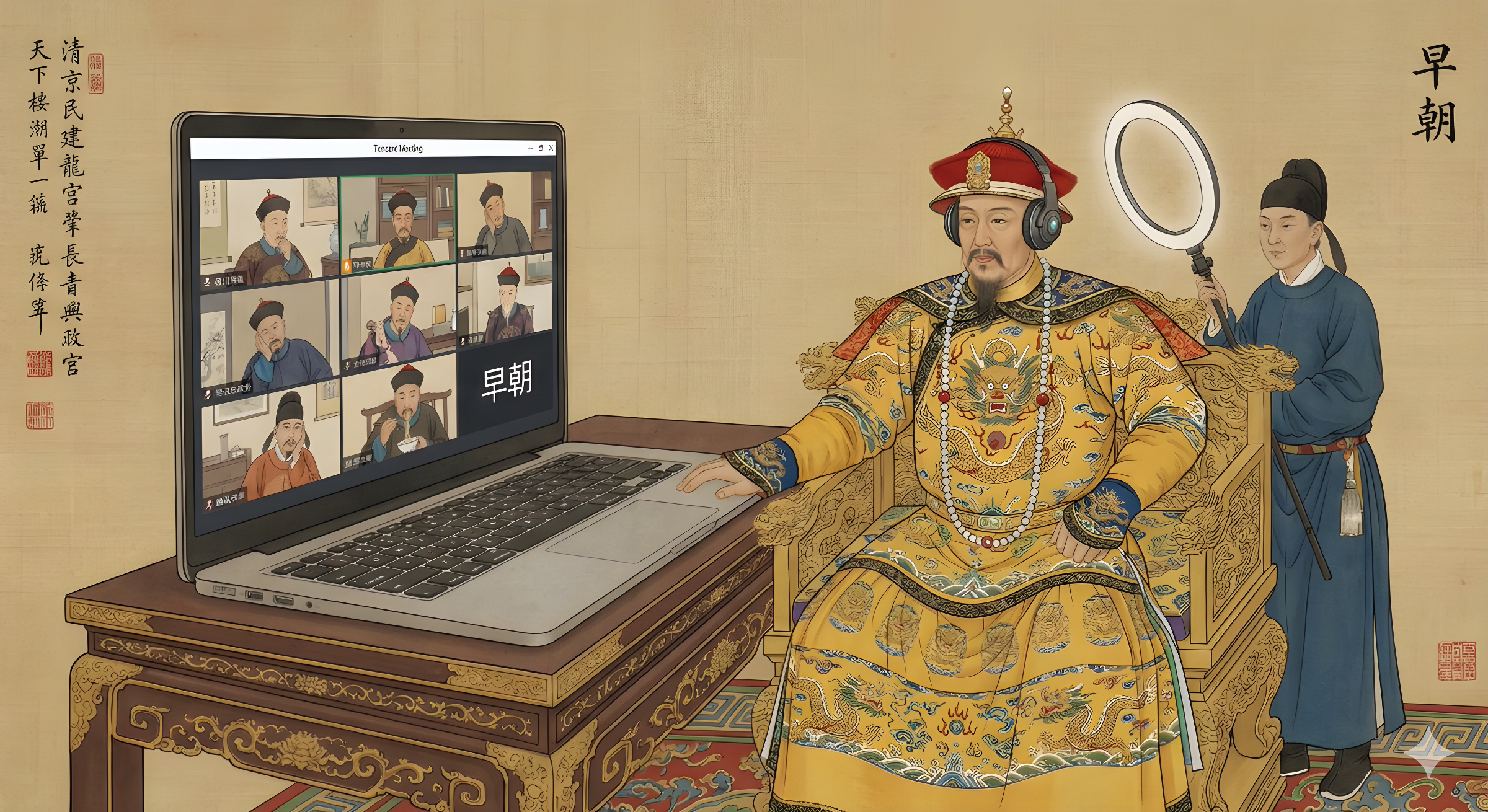 Morning Video Conference First