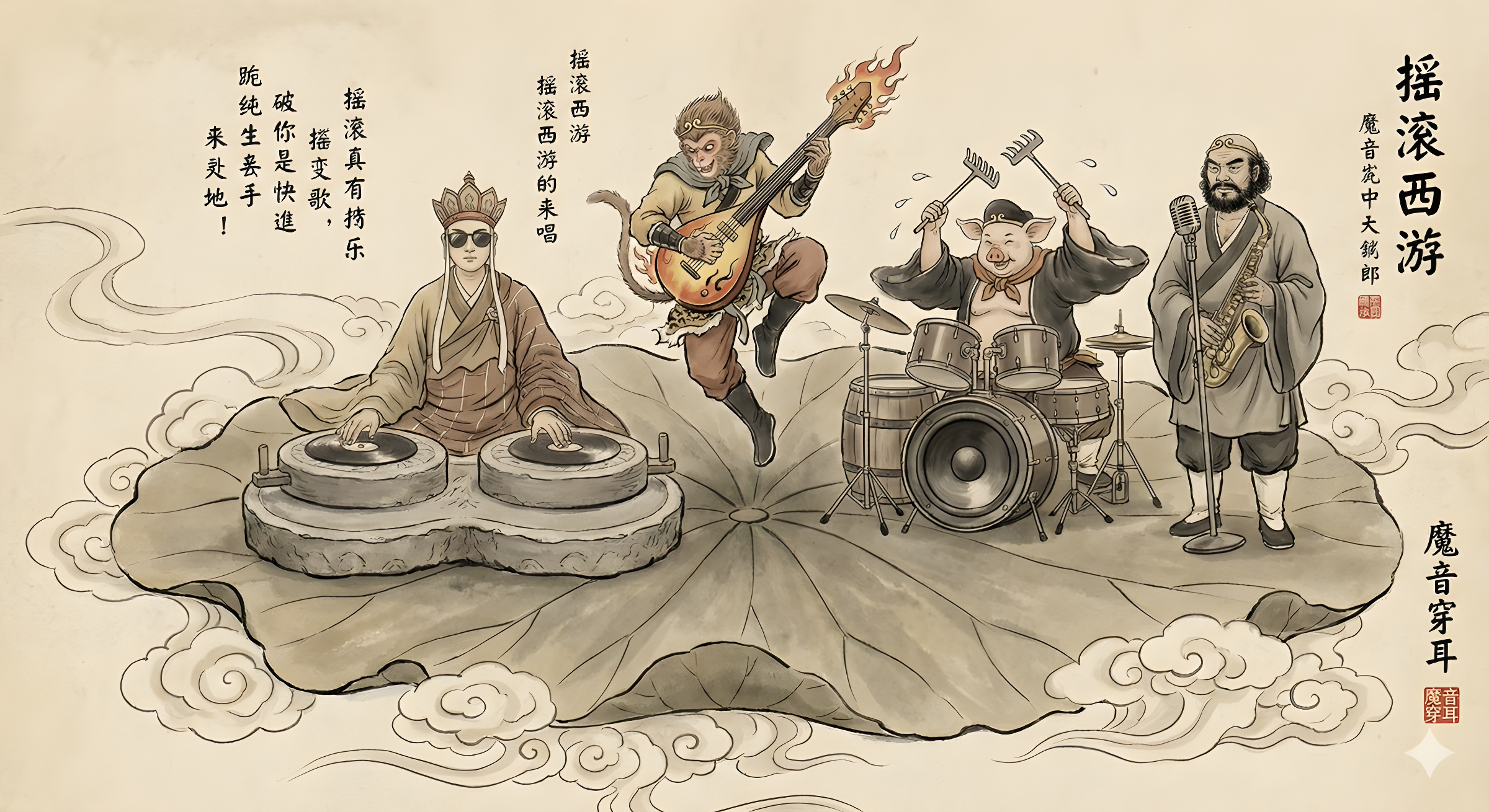 Journey to the West Band Rocking Out