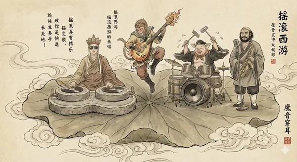 Journey to the West Band Rocking Out