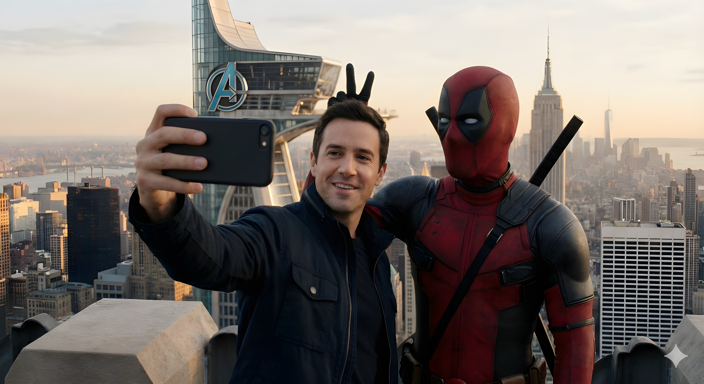 Photo with Deadpool at Avengers Tower