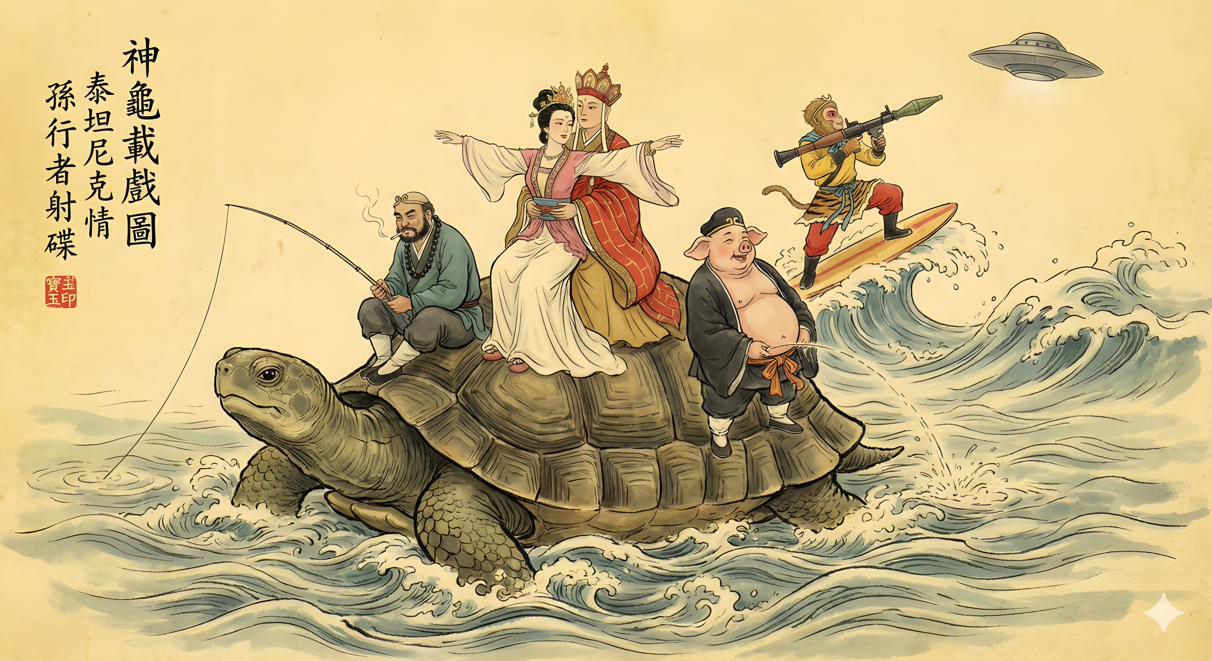 Traditional Gongbi Ink Wash Painting