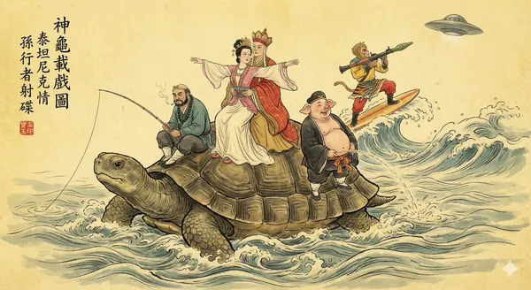 Traditional Gongbi Ink Wash Painting