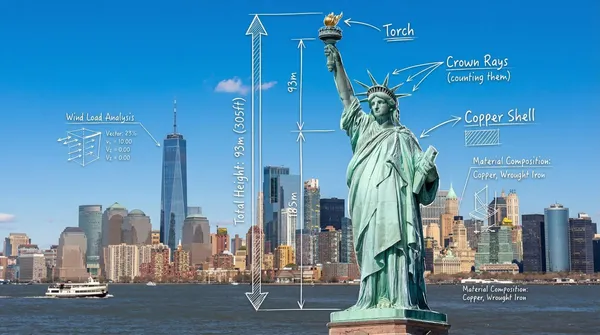 Statue of Liberty Architectural Blueprint