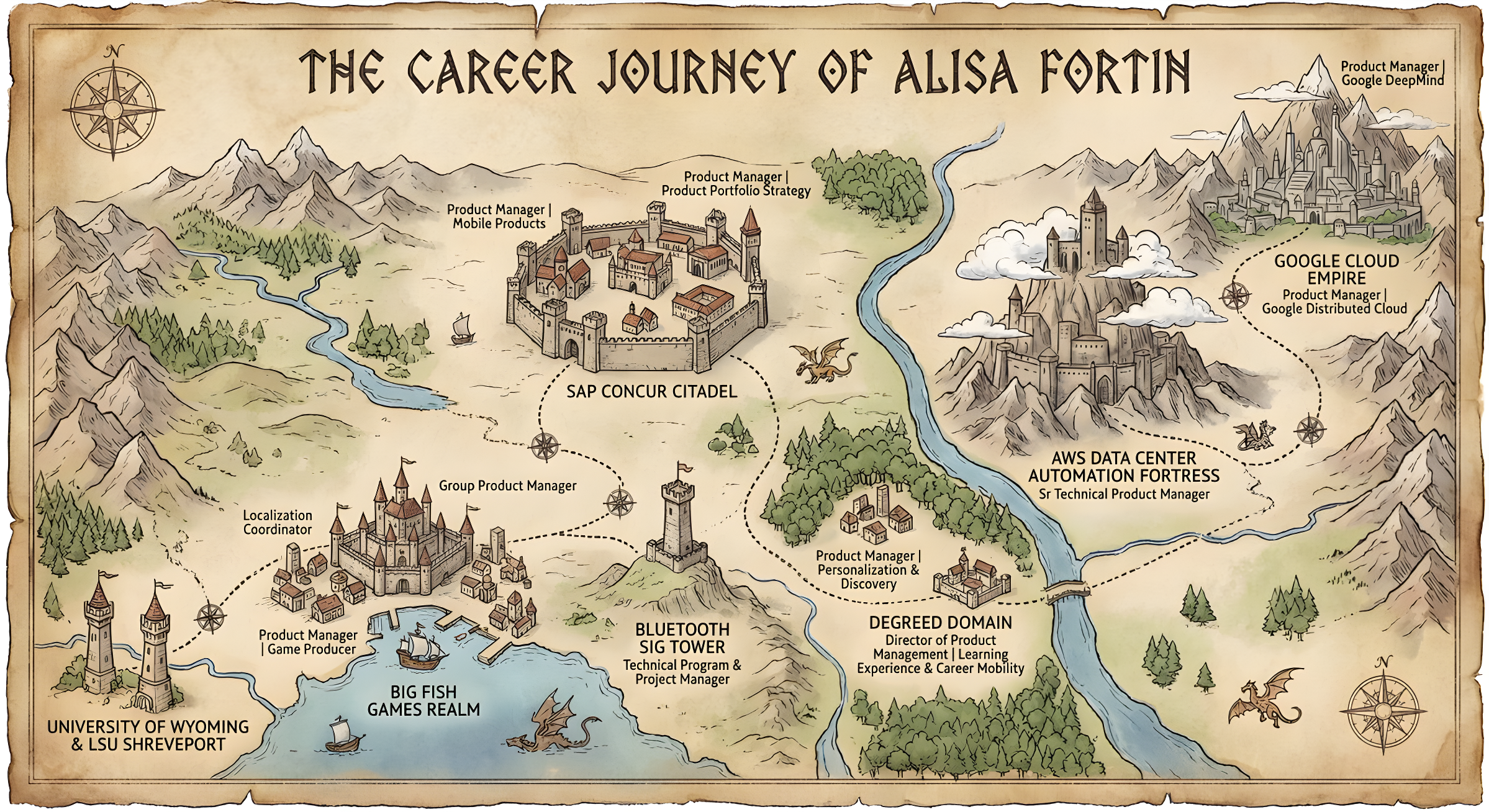 Career Journey Visualized as a Map