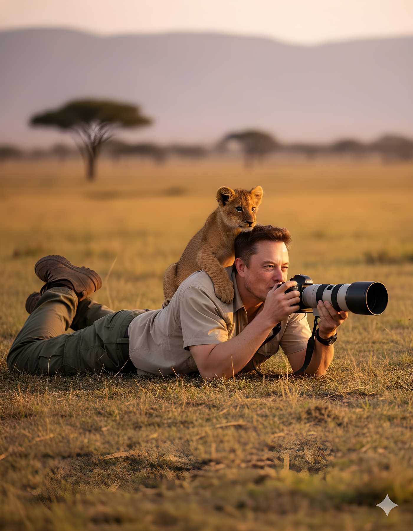 Hyperrealistic Wildlife Photography Scene