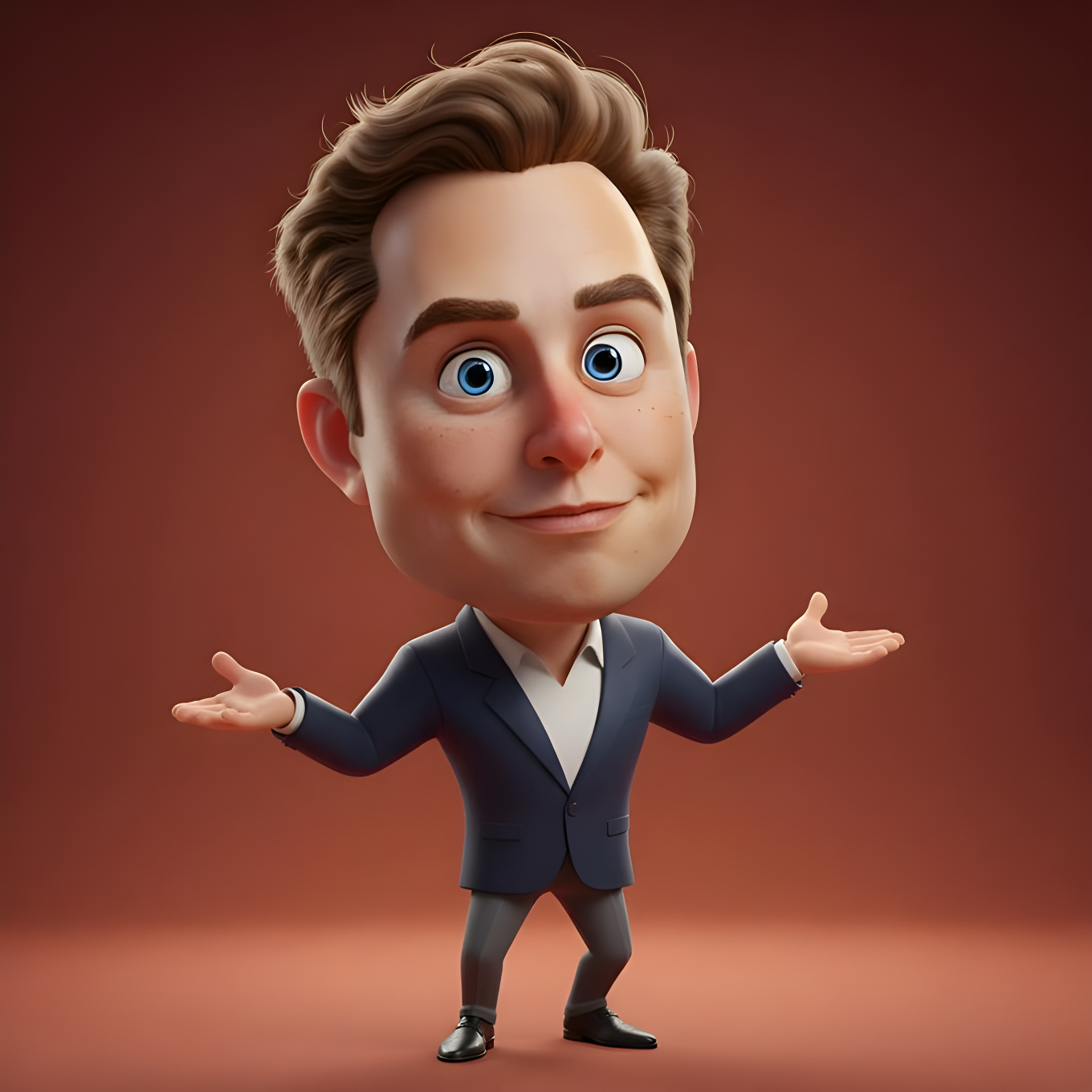 Celebrity Transformed into Playful 3D Cartoon Portrait