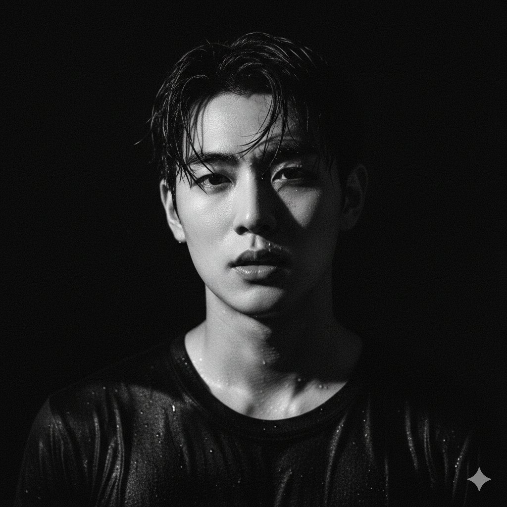 Dramatic B&W Close-Up