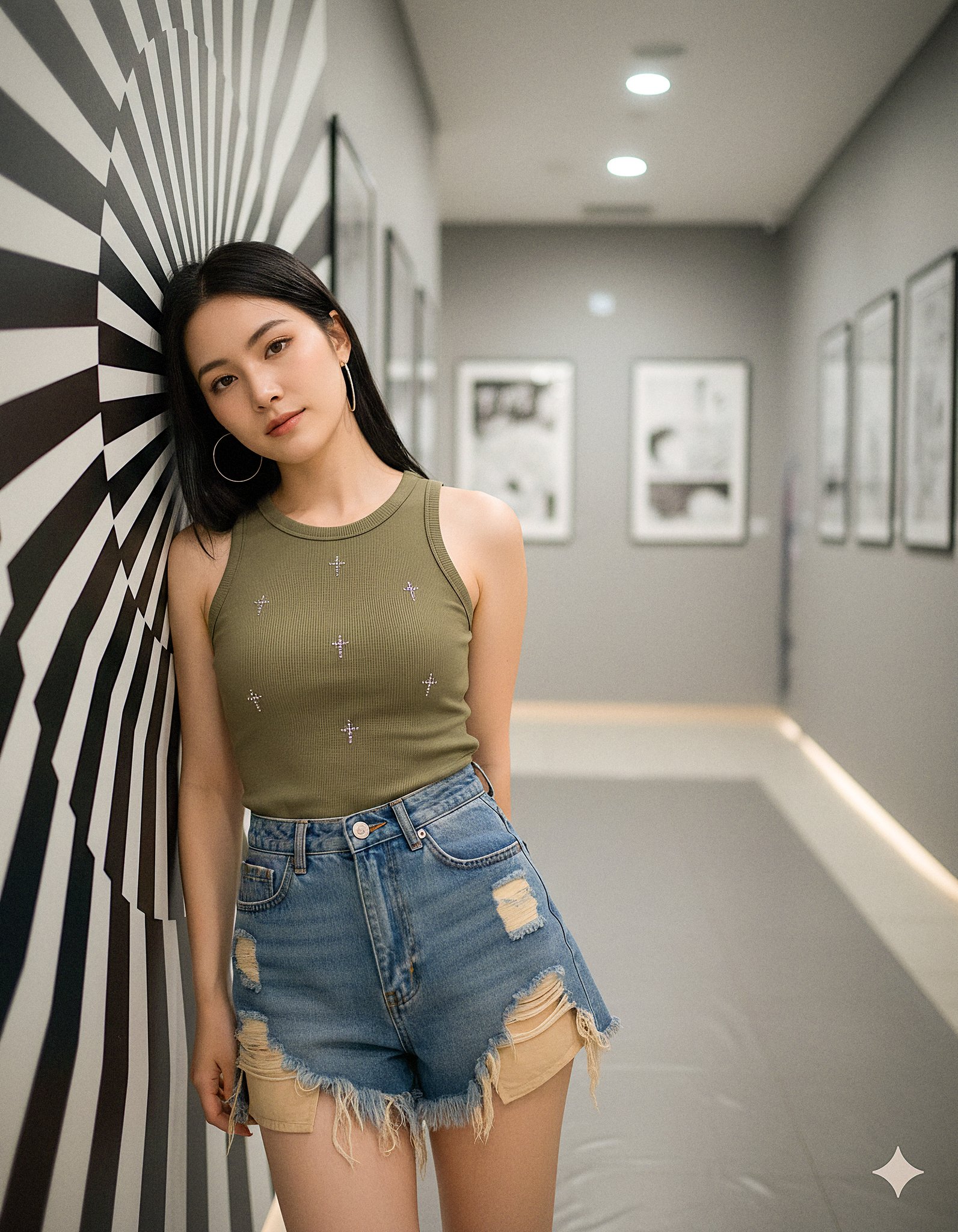 Woman in Corridor