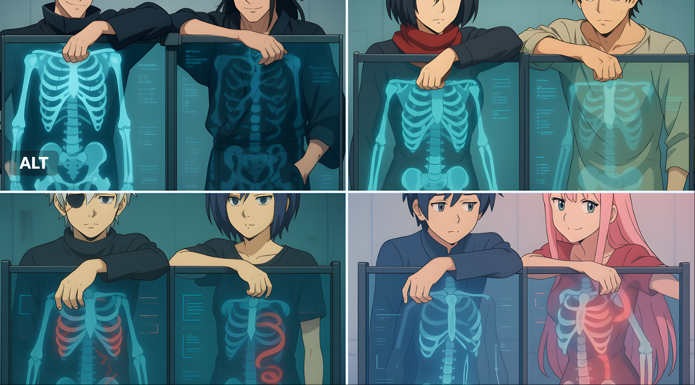Behind Transparent X-Ray Panel