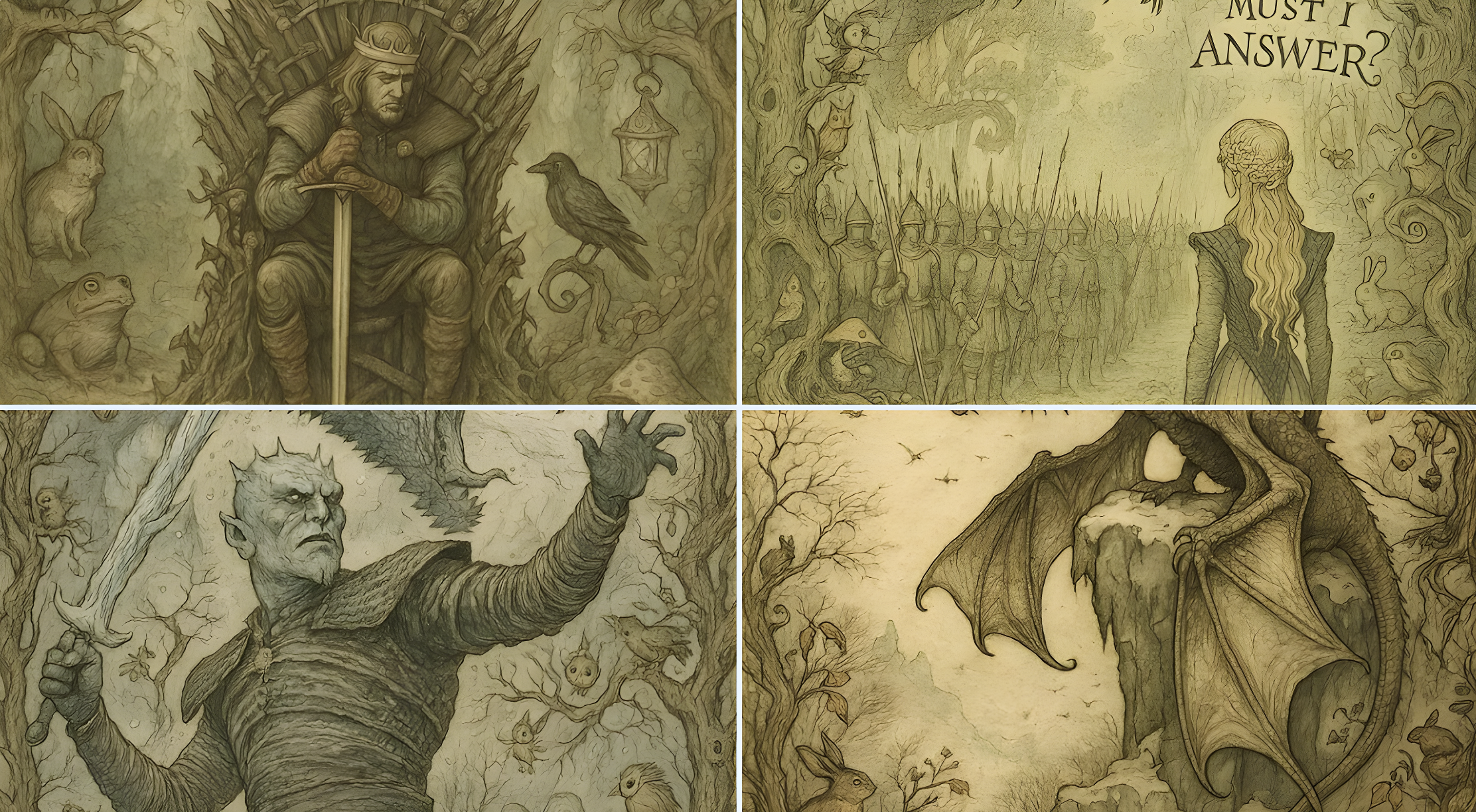 1920s Arthur Rackham Style Fairy Tale Illustration