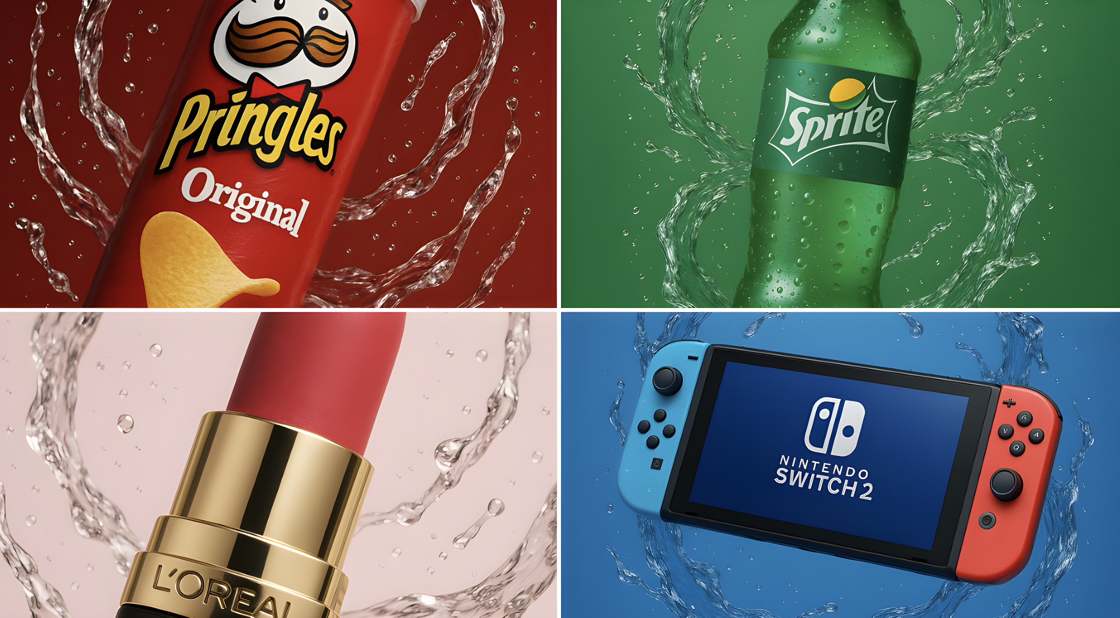 Brand Product in Elegant Water Vortex