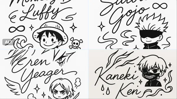 Beloved Character Anime Signature