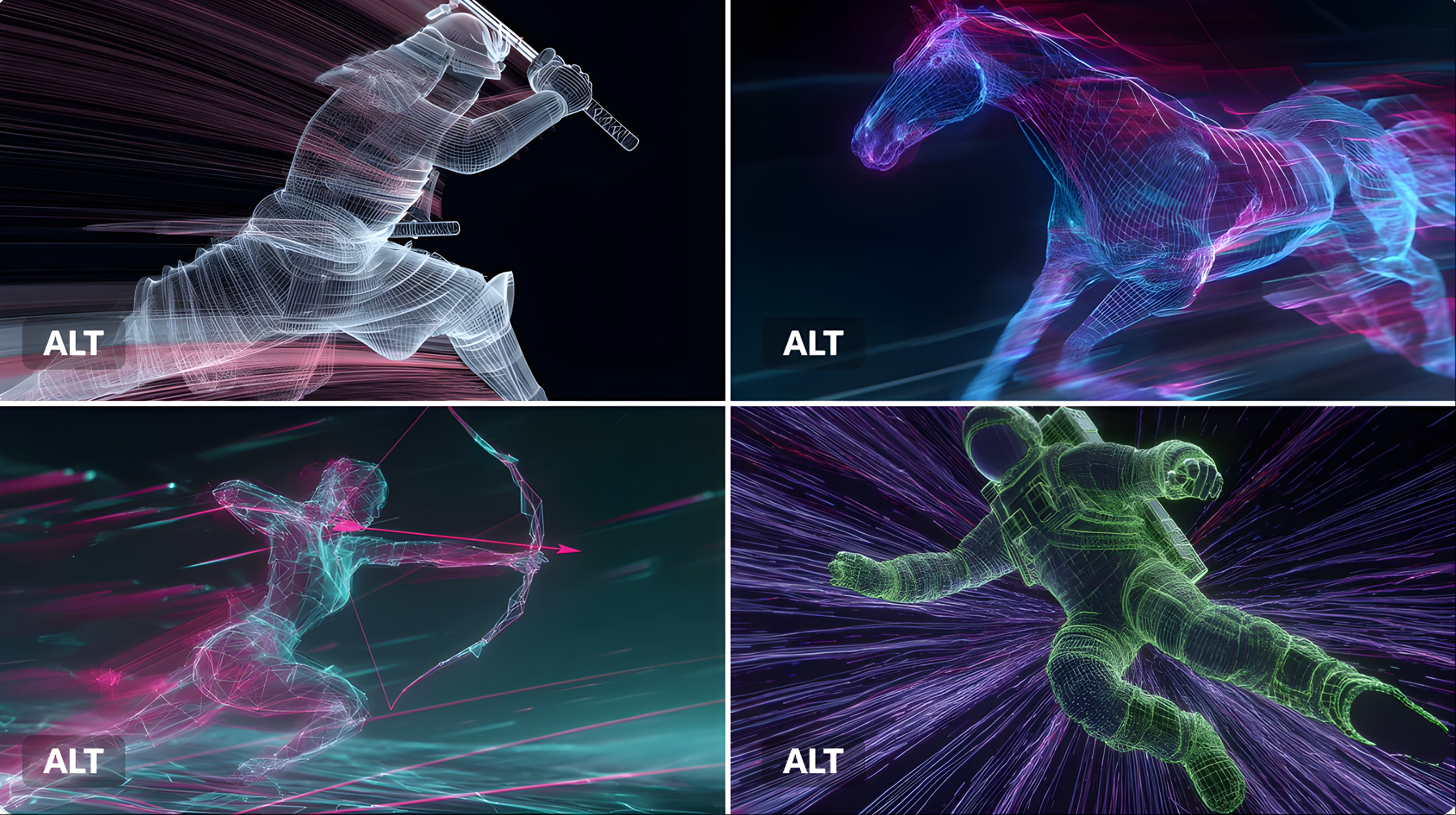 Neon Wireframes