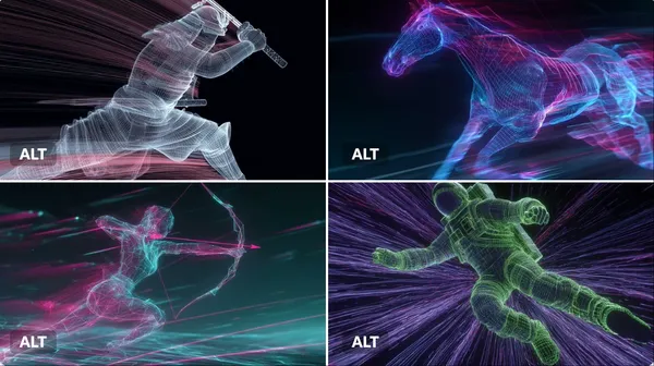 Neon Wireframes