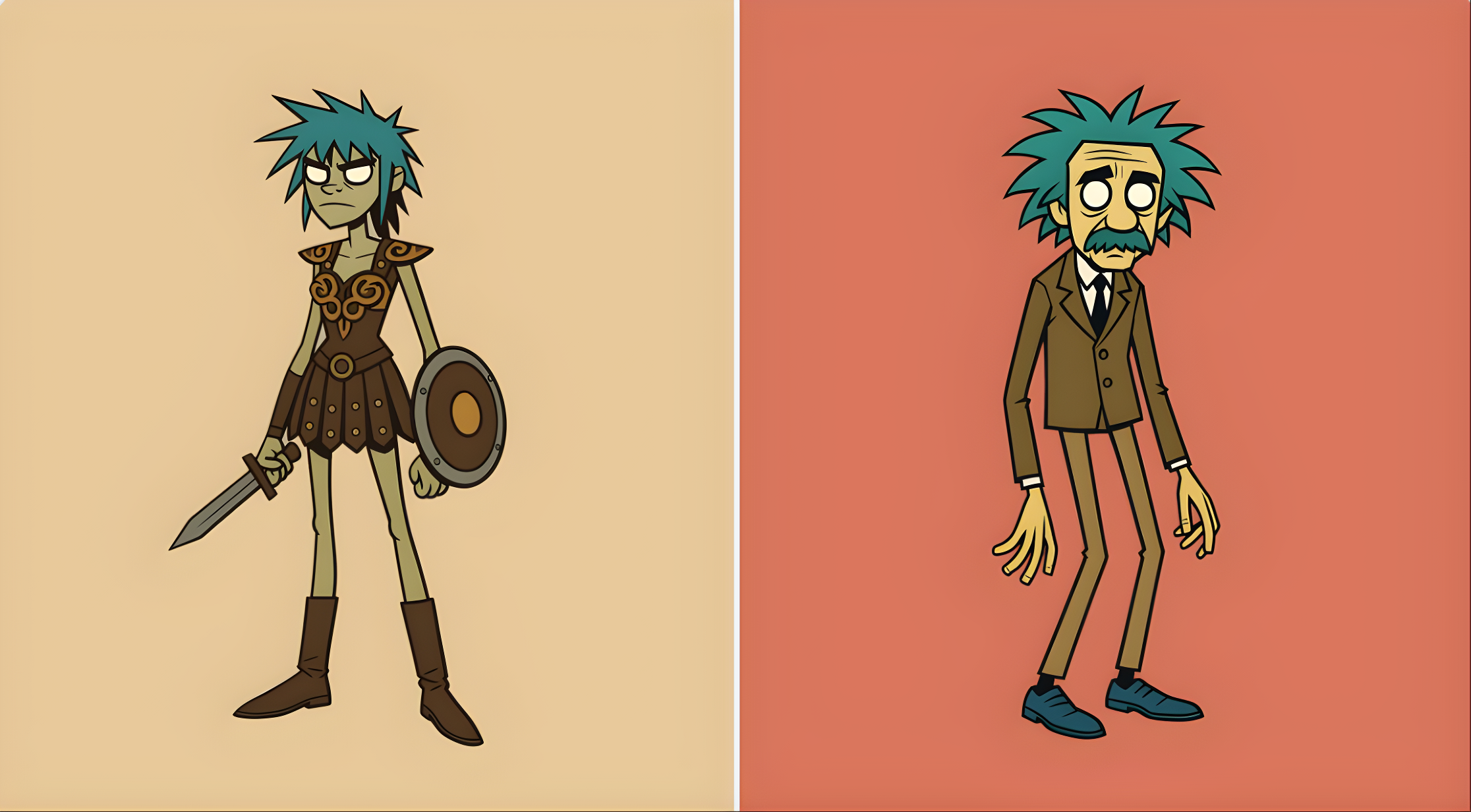 Gorillaz-Style Characters