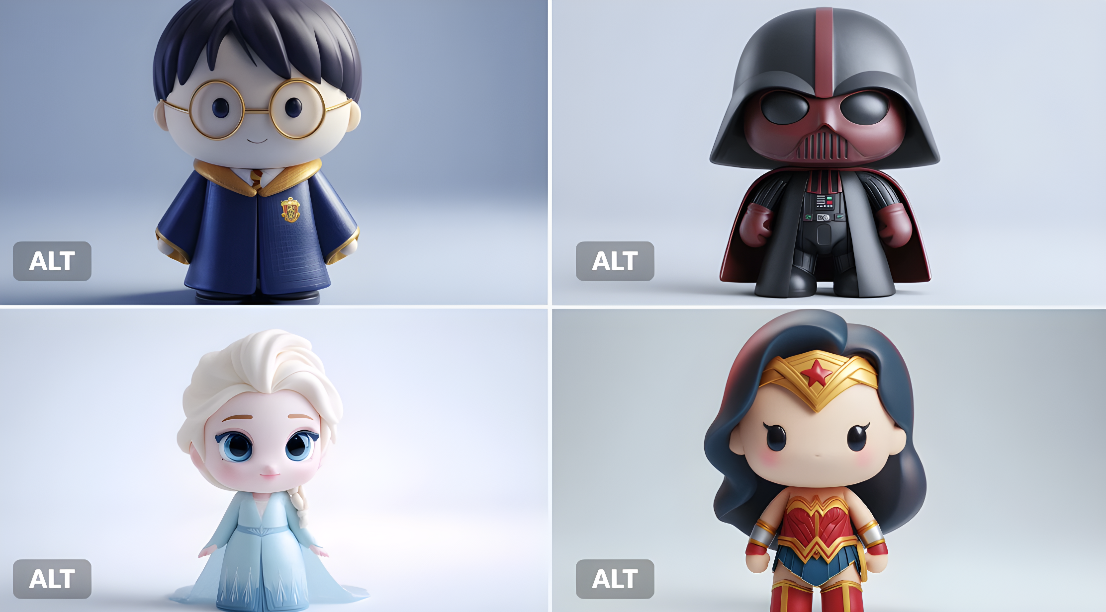 Whimsical 3D Vinyl Toy Style