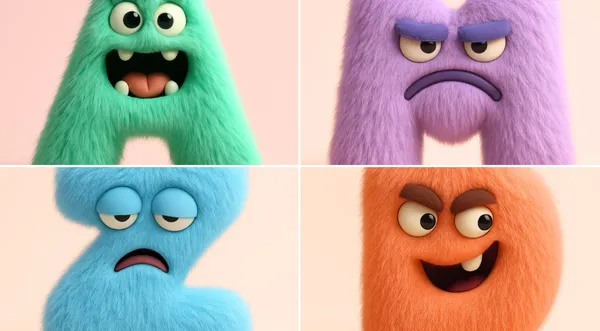 Playful Fuzzy Letters