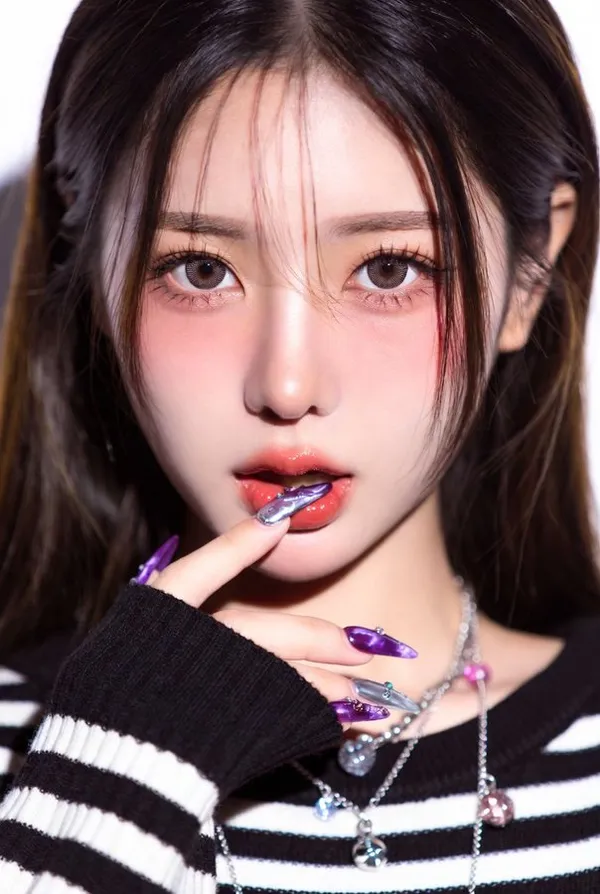Extreme Close-up Portrait of a Young Woman