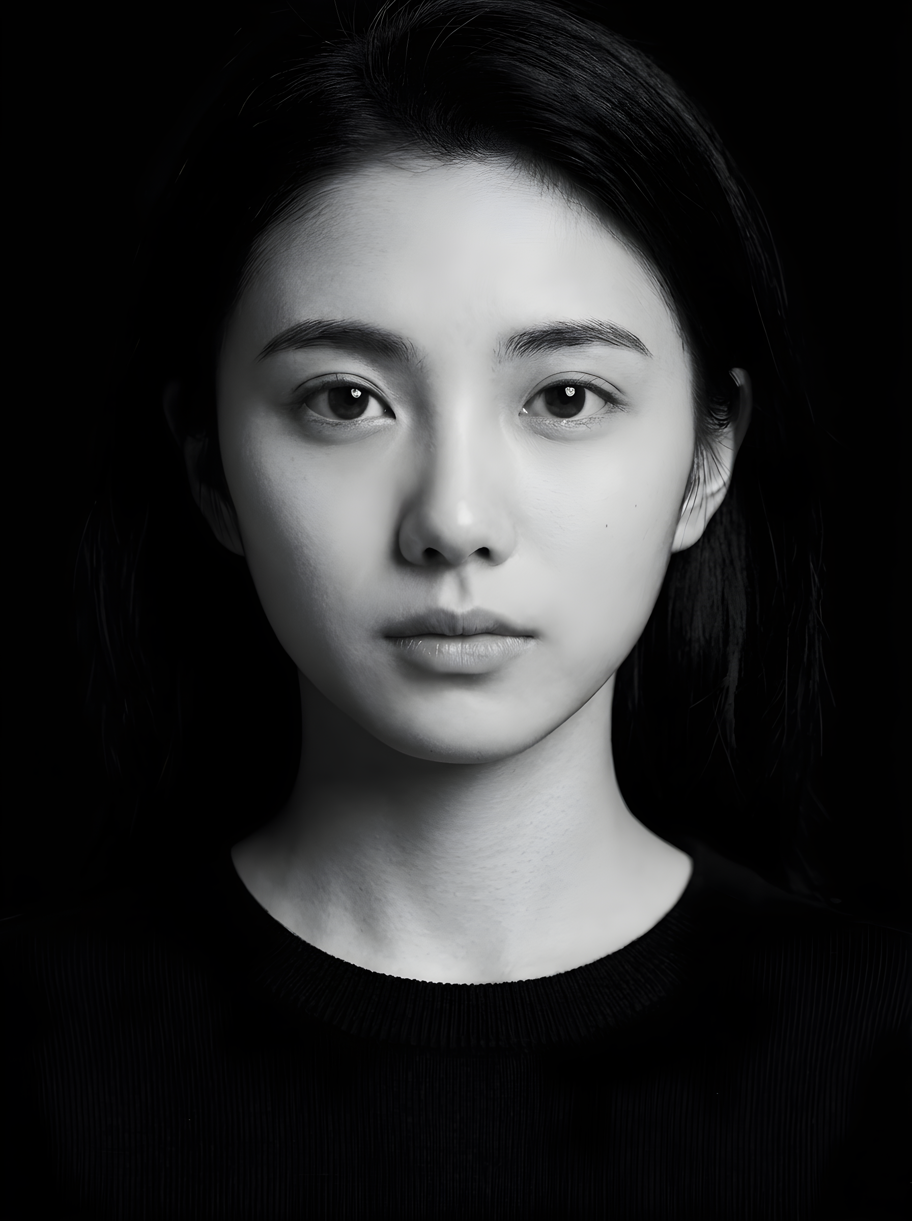 A Black and White Studio Portrait