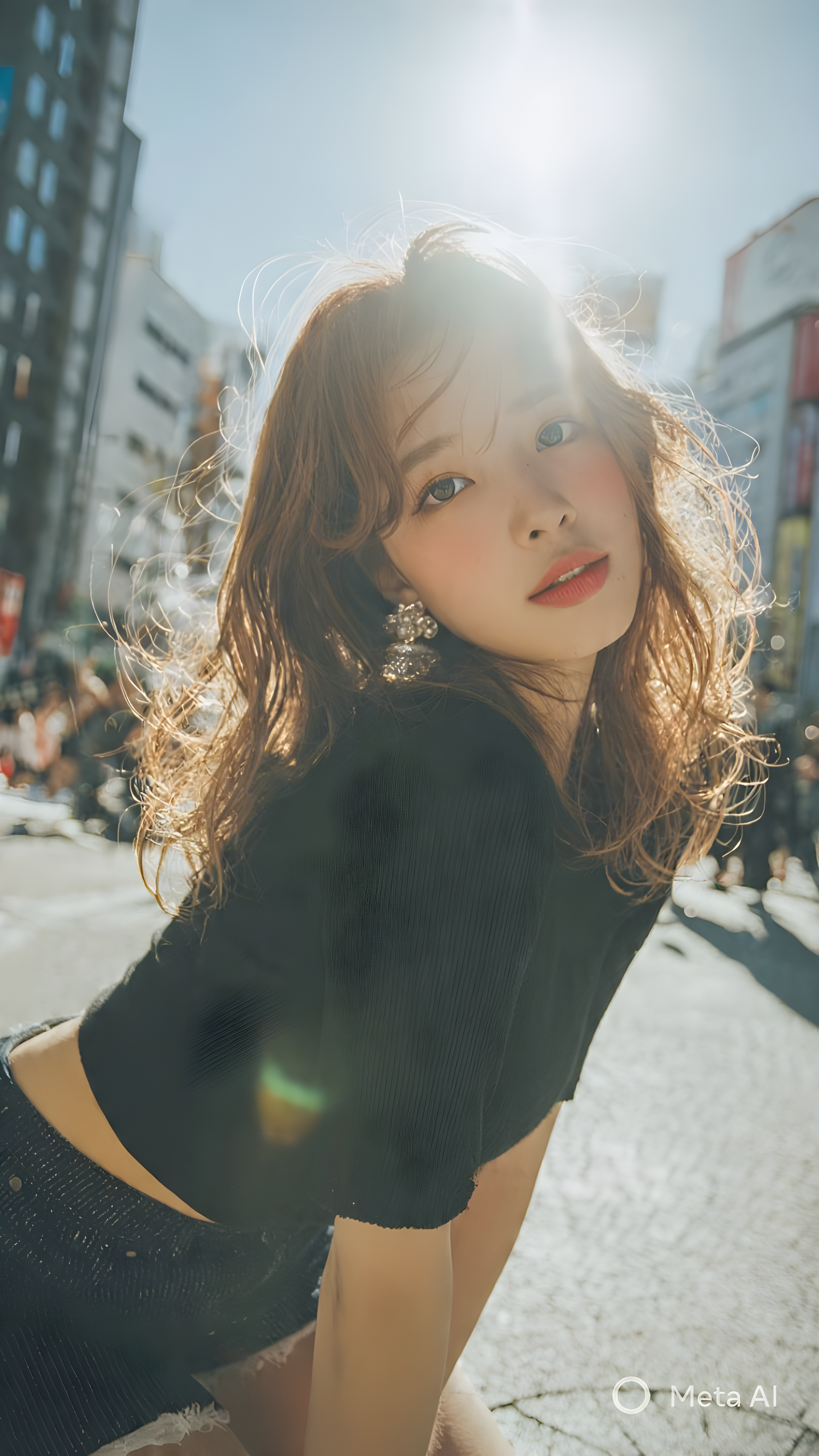 A young Japanese beauty model