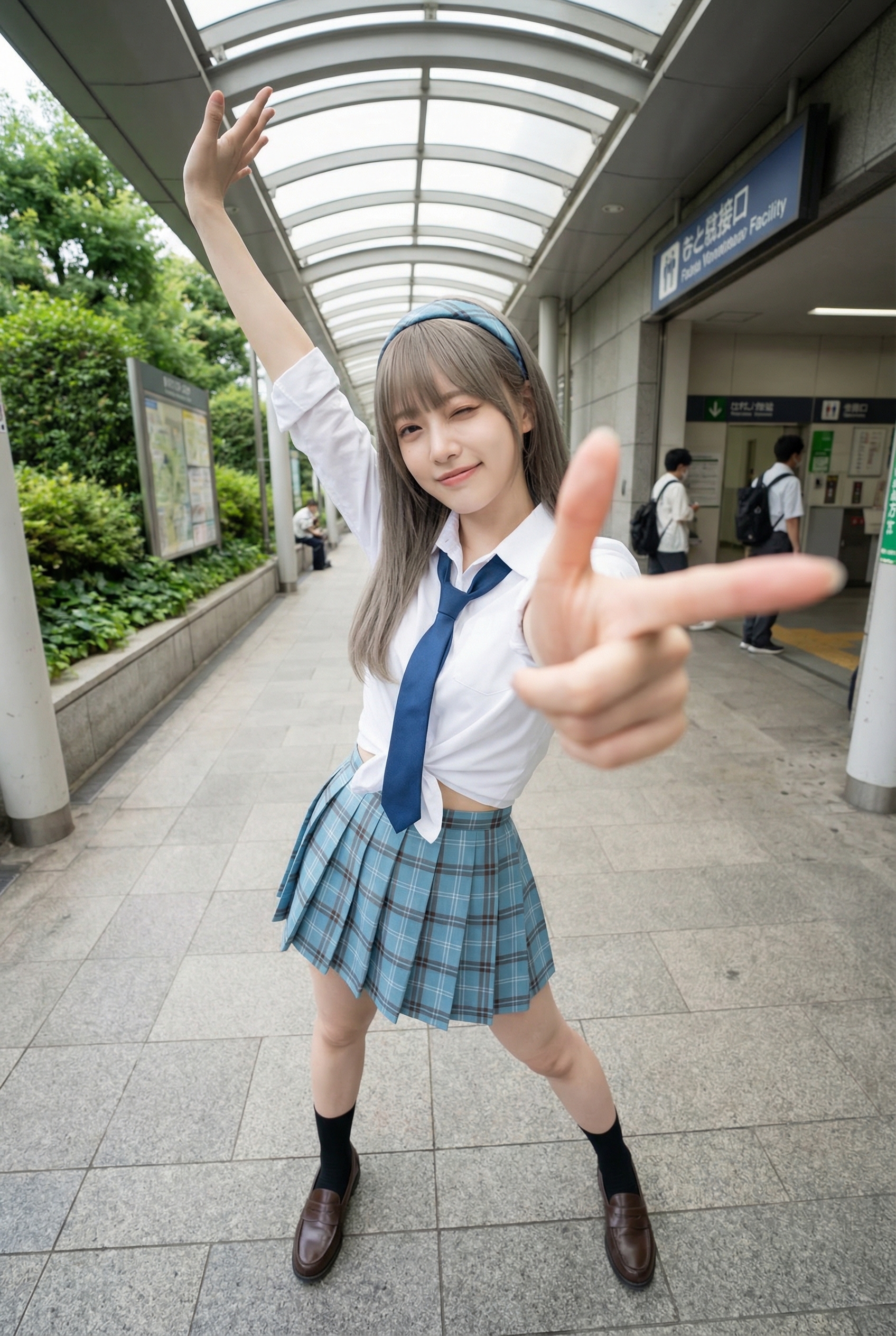 Dynamic Cosplay Finger-Gun Pose