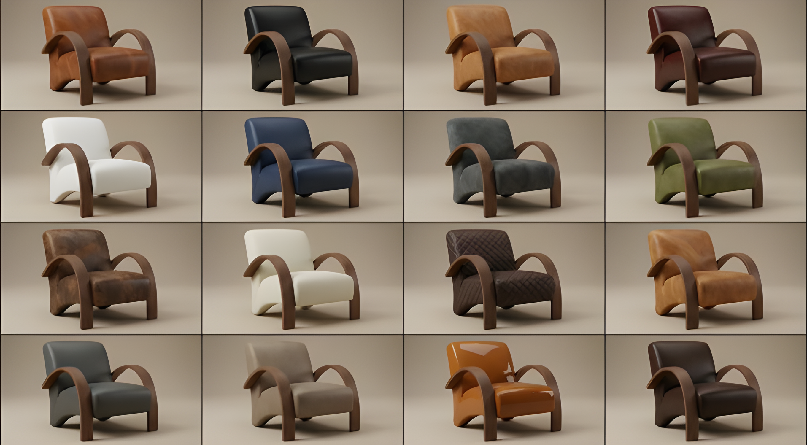 16 different surface materials