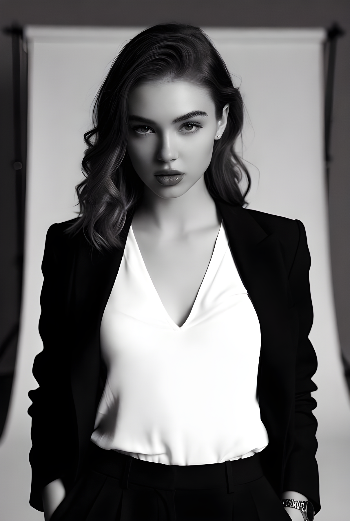 Sharp B&W Fashion Portrait