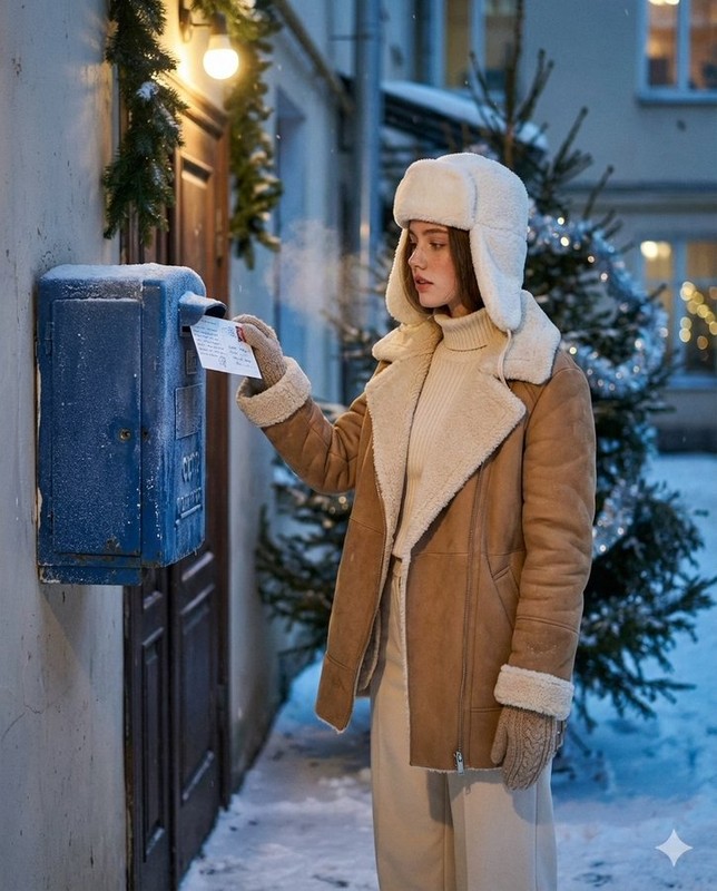 Snowy Mailbox Letter Silhouette