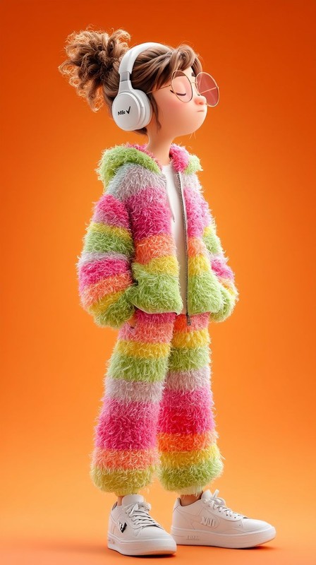 Rainbow Furry Style Character