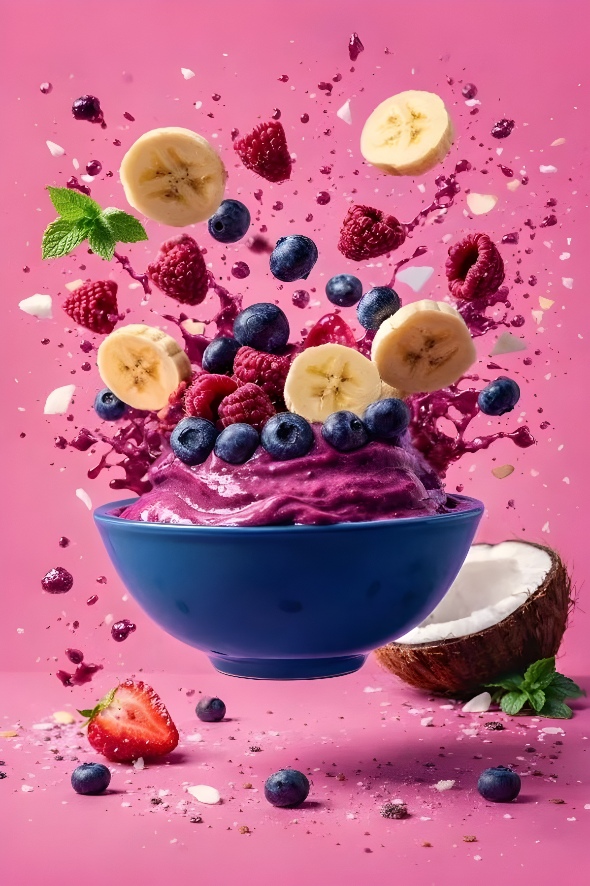 8K Suspended Food Splash
