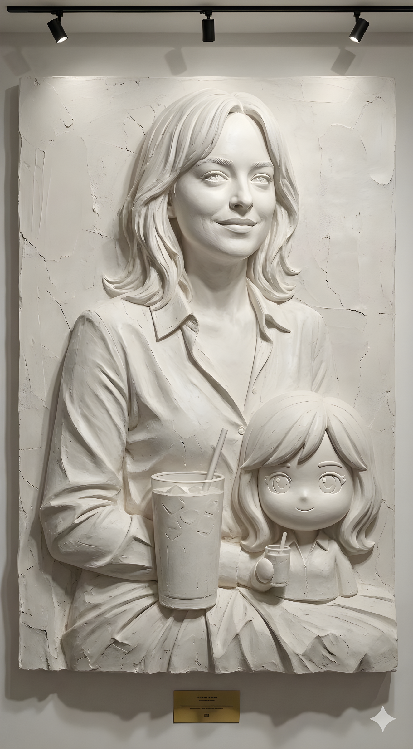 Plaster Relief Light Shadow Art