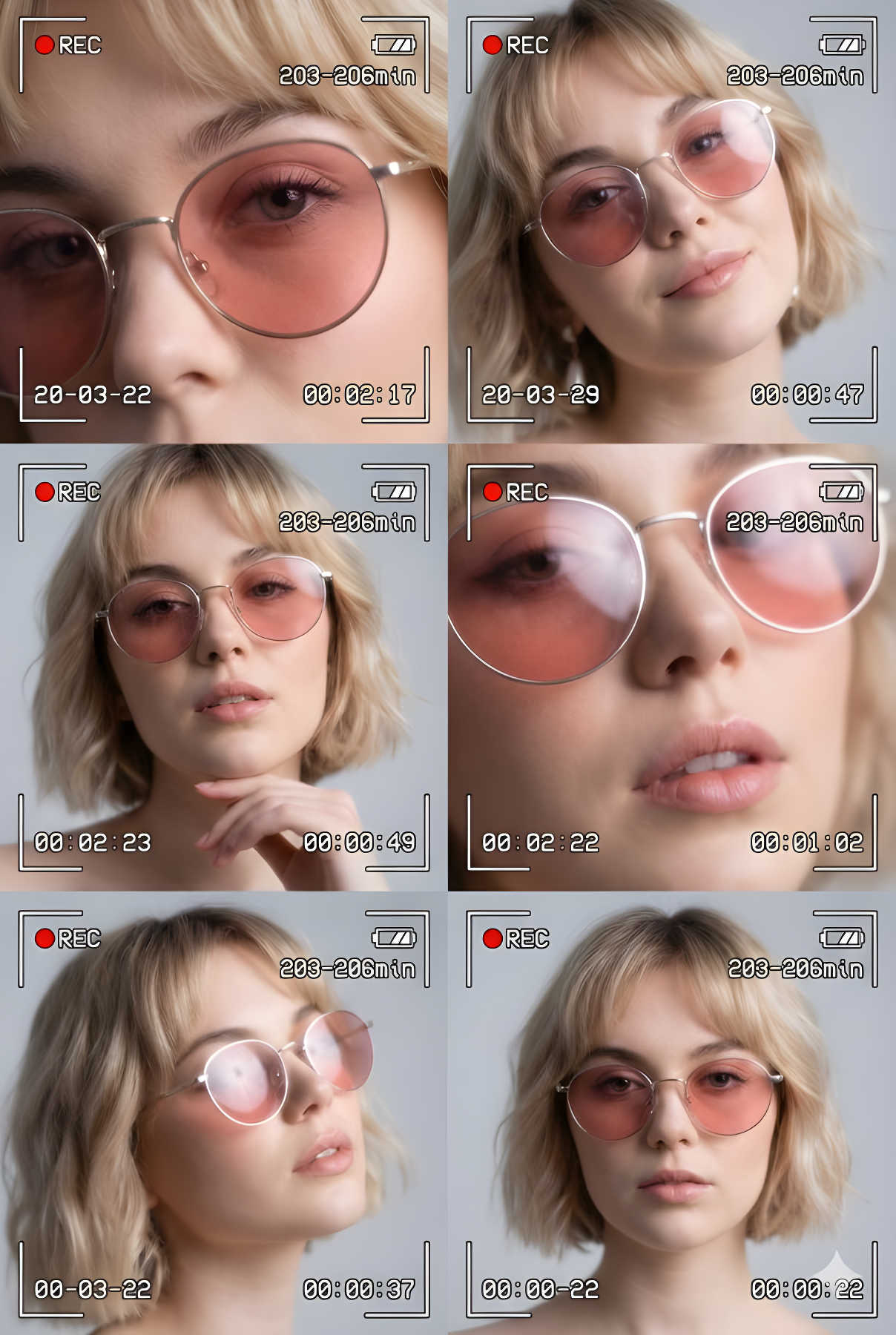 Gen Z VHS Portrait Collage