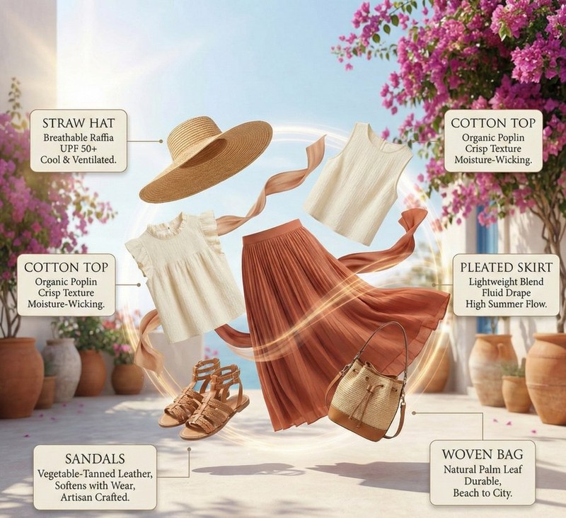 Mediterranean Summer Fashion Infographic
