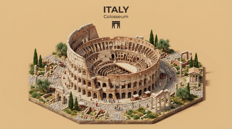 National Architecture Dioramas — Isometric 3D Miniature