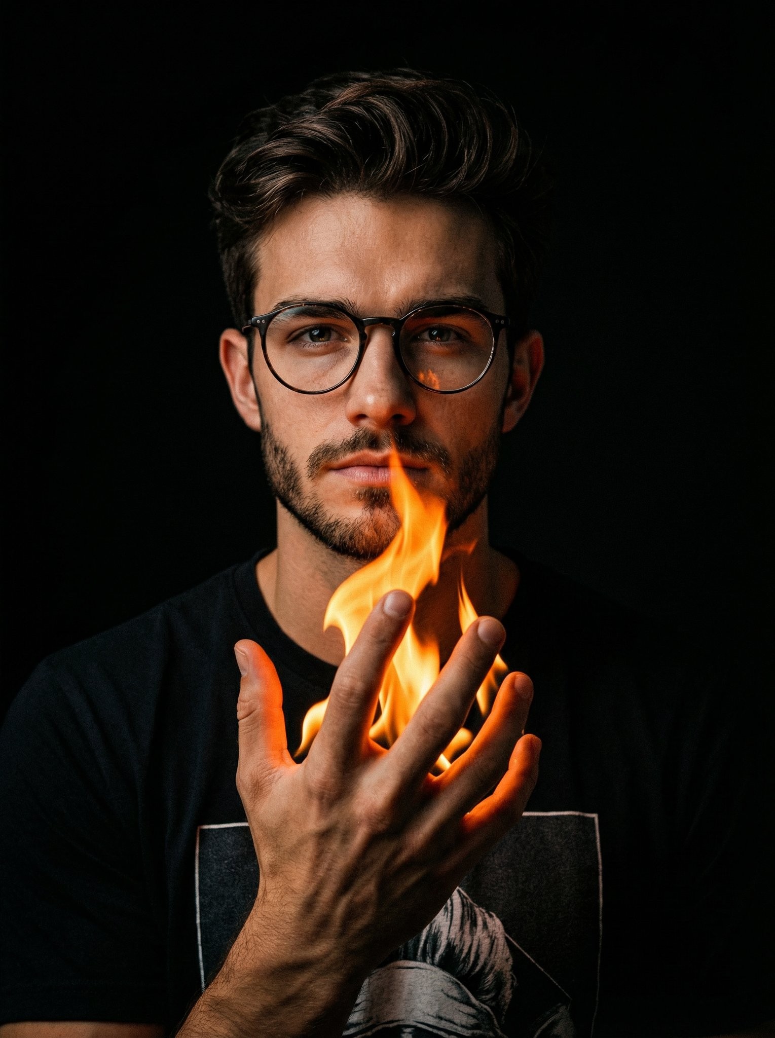 Dark Void — Man with Flame in Palm