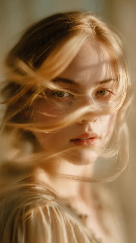 Golden Dream Motion Blur Portrait