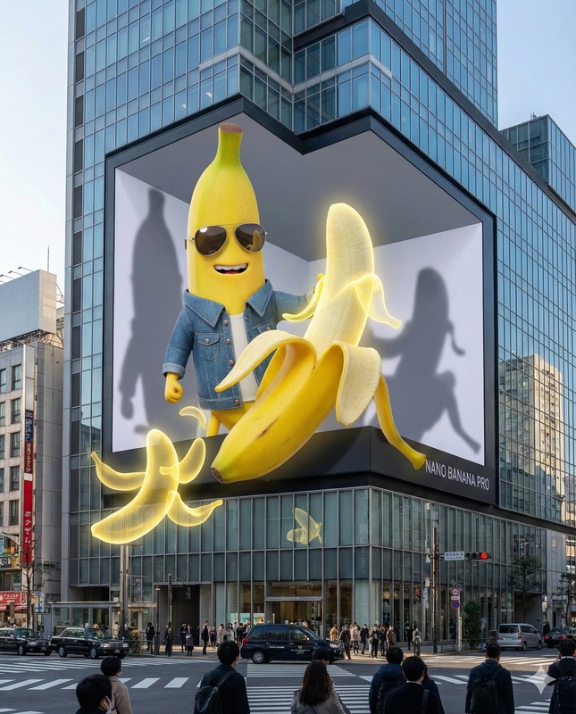 3D LED Billboard Banana Mascot