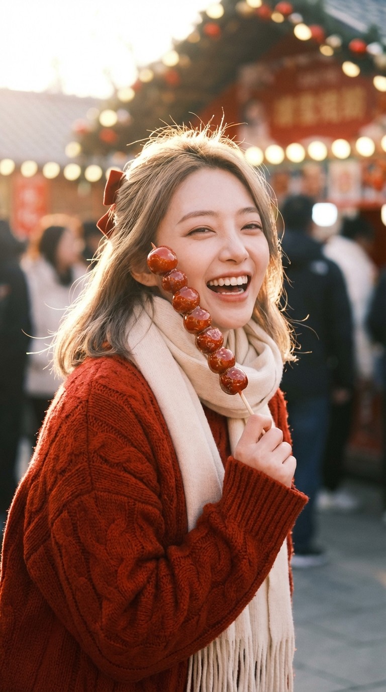 New Year Market — Sweet Smile with Tanghulu
