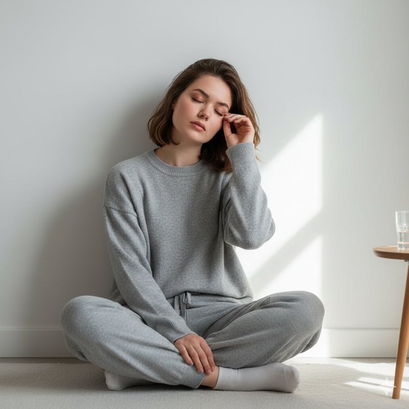 Cozy Sleepy Girl Portrait Before Sahur