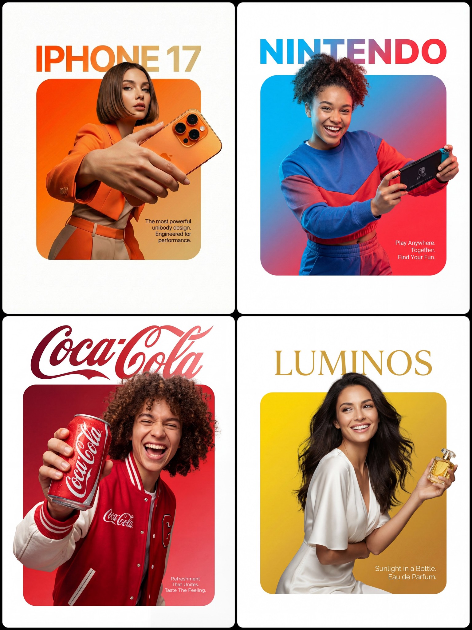 High-End Product Ad Gradient Square Breakout Design