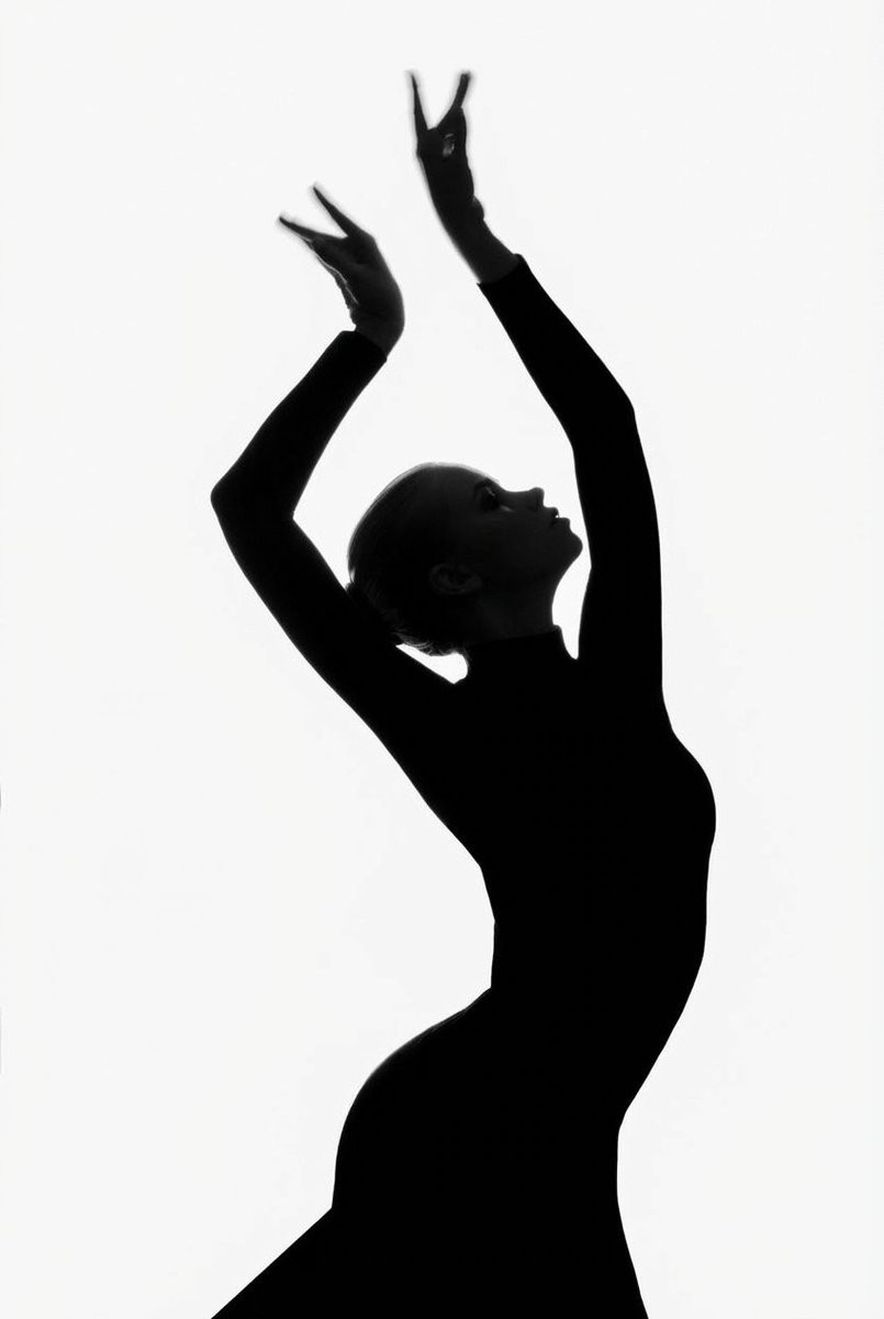 Black White Studio Dancer Silhouette Art Photography