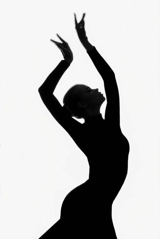 Black White Studio Dancer Silhouette Art Photography