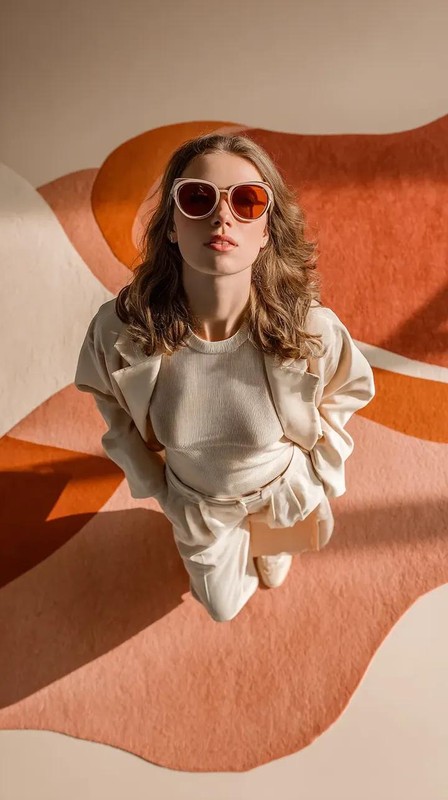 Overhead Fashion Sunglasses Abstract Rug Editorial