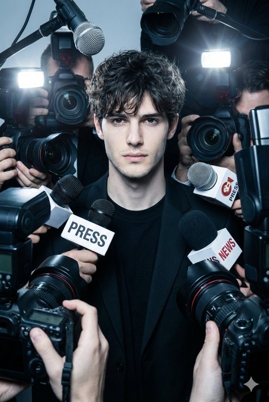 High-Fashion Press Scrum Photograph